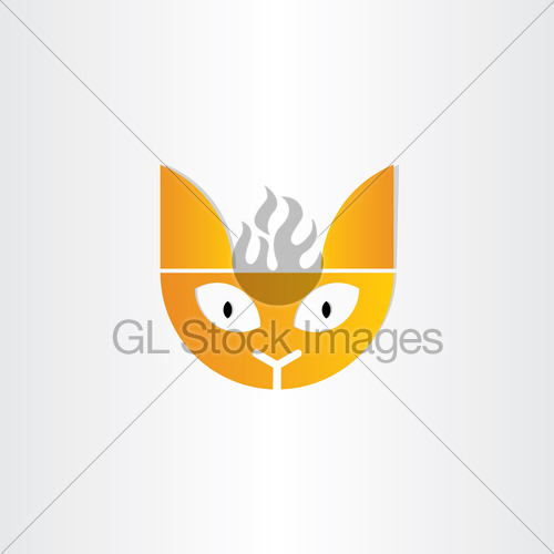 500x500 Cat Head Icon Design Gl Stock Images