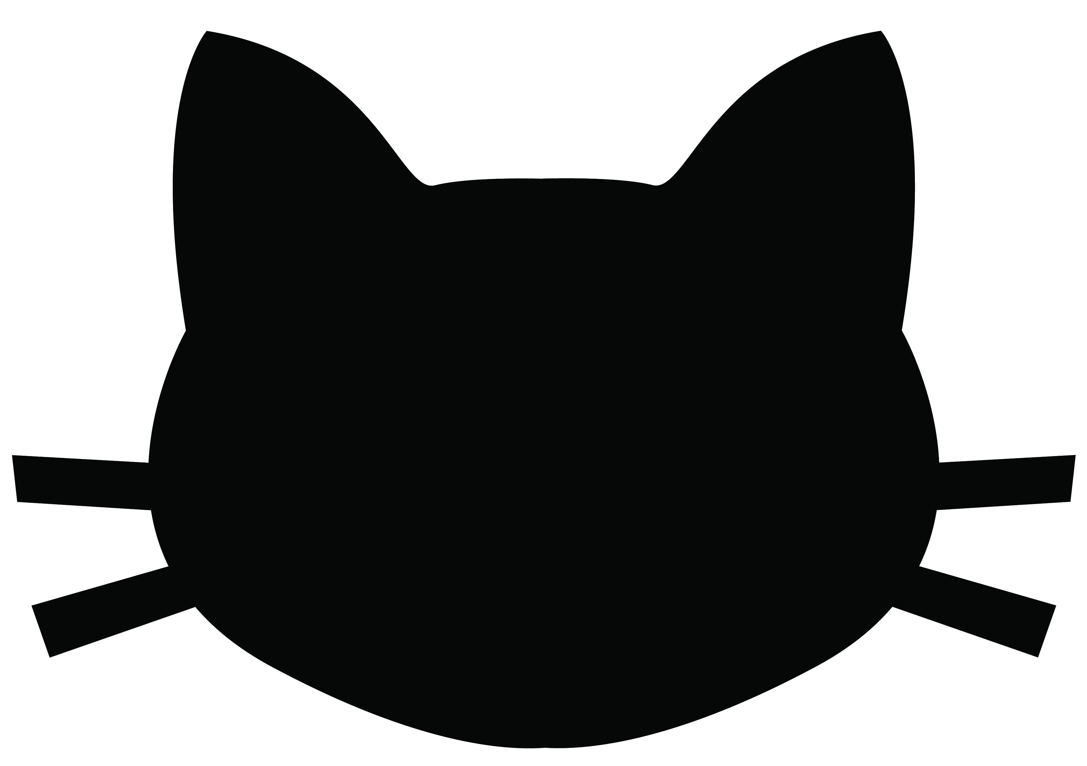 3600x2538 Cat Head Silhouette Vector