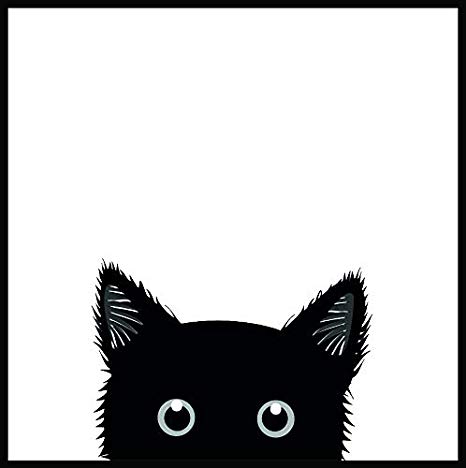 466x468 Cute Adorable Peeking Kitty Cat Kitten Cartoon Vinyl