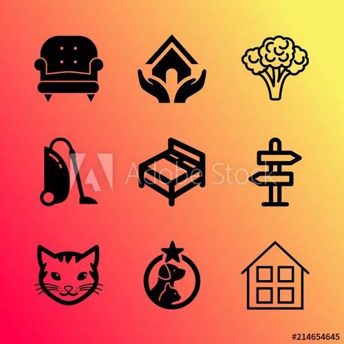 Vector Icon Set About Home With Icons Related To Generator 500x500 Vector Icon Set About Home With Icons Related To Generator
