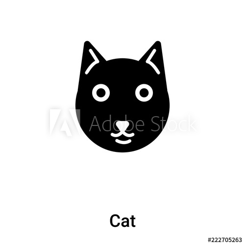 500x500 Cat Icon Vector Isolated On White Background, Logo Concept Of Cat