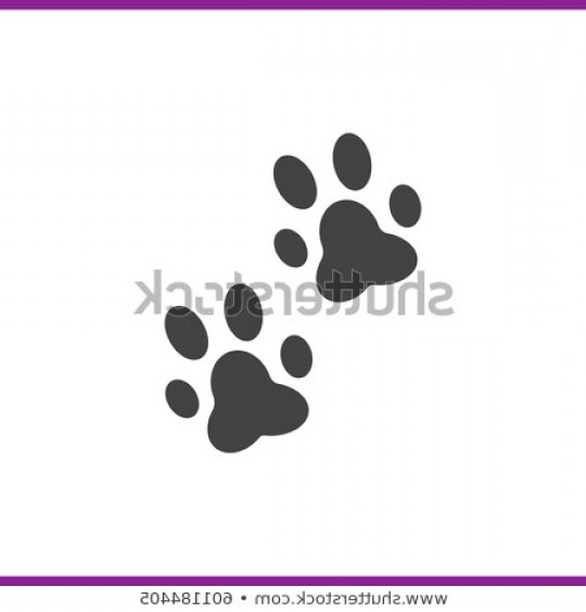 540x564 Cat Paw Print Vector Icon Newwaysys