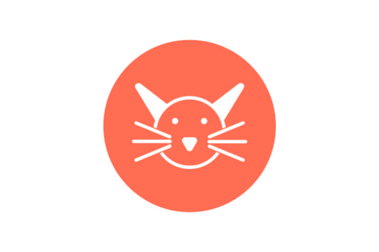 1209x805 Cat Icon In Negative Space Vector Graphic