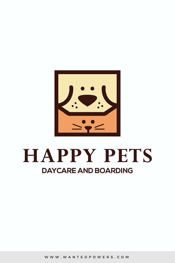 570x855 Dog Cat Happy Pets Logo