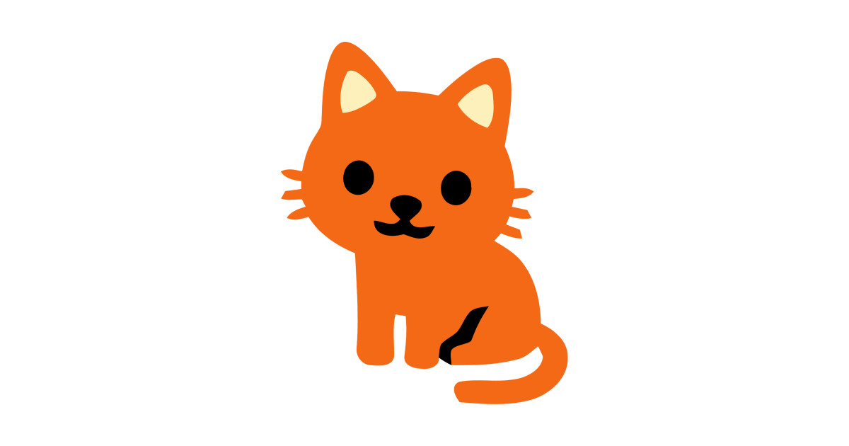 1200x630 Orange Ginger Kitten Cat Icon Emoticon
