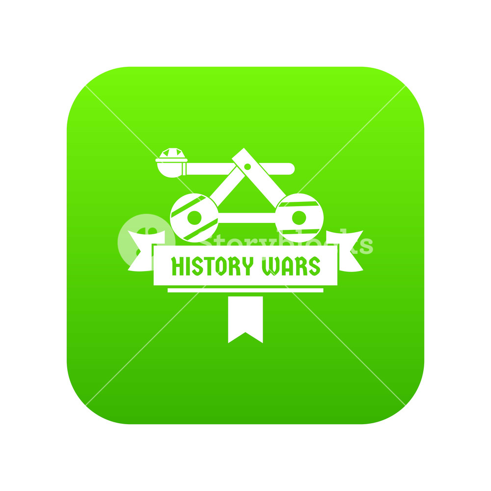 1000x1000 Catapult Icon Green Isolated On White Background Royalty Free