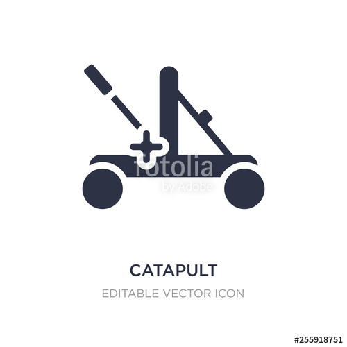 500x500 Catapult Icon On White Background Simple Element Illustration