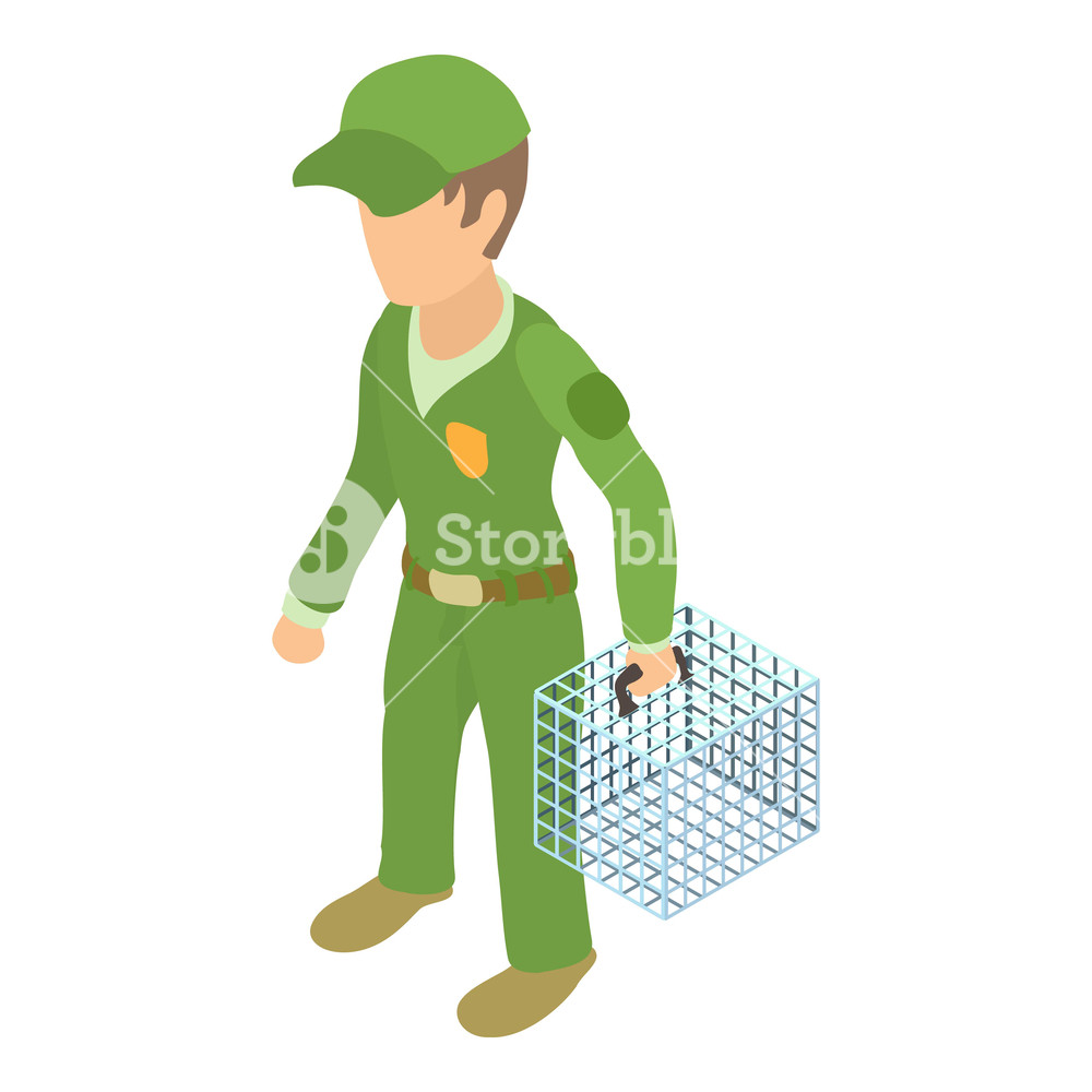 1000x1000 Dog Catcher Icon Isometric Illustration Of Dog Catcher Icon