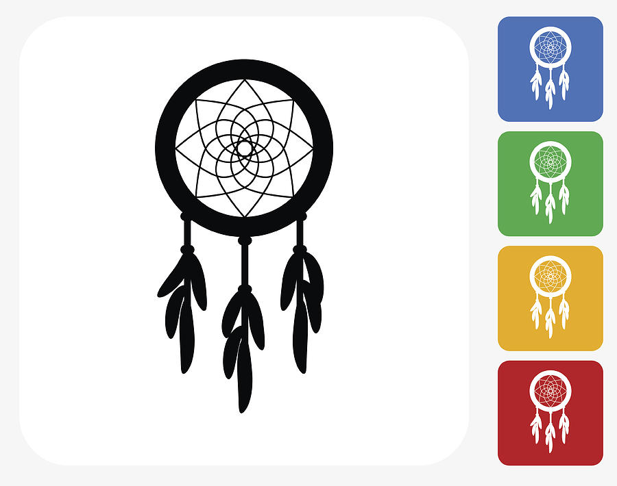 900x710 Dream Catcher Icon Flat Graphic Design