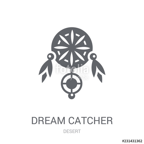 500x500 Dream Catcher Icon Trendy Dream Catcher Logo Concept On White