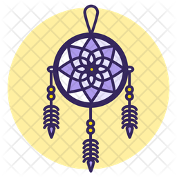 256x256 Dream Catcher Icon Of Colored Outline Style