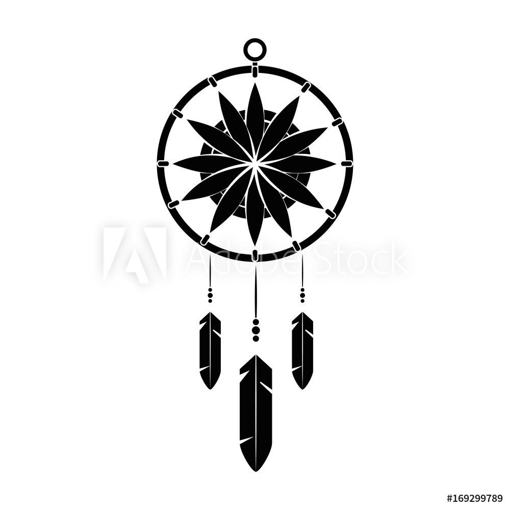 1000x1000 Photo Art Print Dream Catcher Icon Over White Background Vector