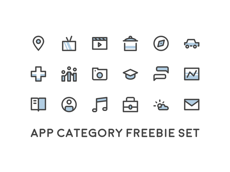800x600 App Category Icon Set
