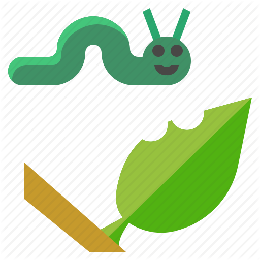 512x512 Butterfly, Caterpillar, Insect, Leaf, Worm Icon