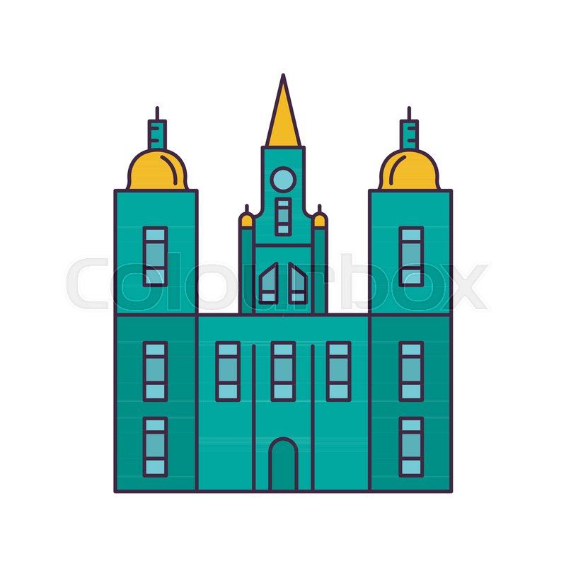 800x800 Cathedral Icon Cartoon Cathedral Stock Vector Colourbox