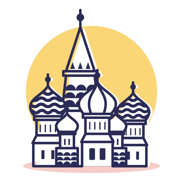 640x640 Travel And Destination St Basils Cathedral Icon With Outline St