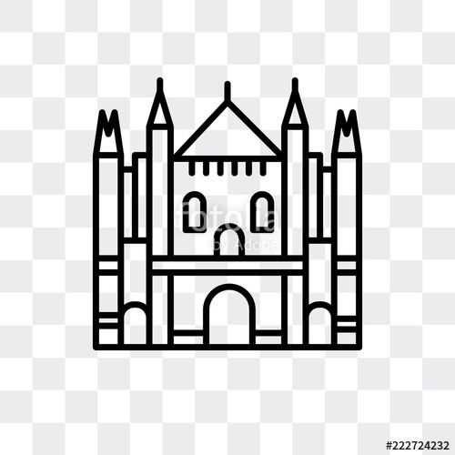 500x500 Milan Cathedral Icon Isolated On Transparent Background Modern