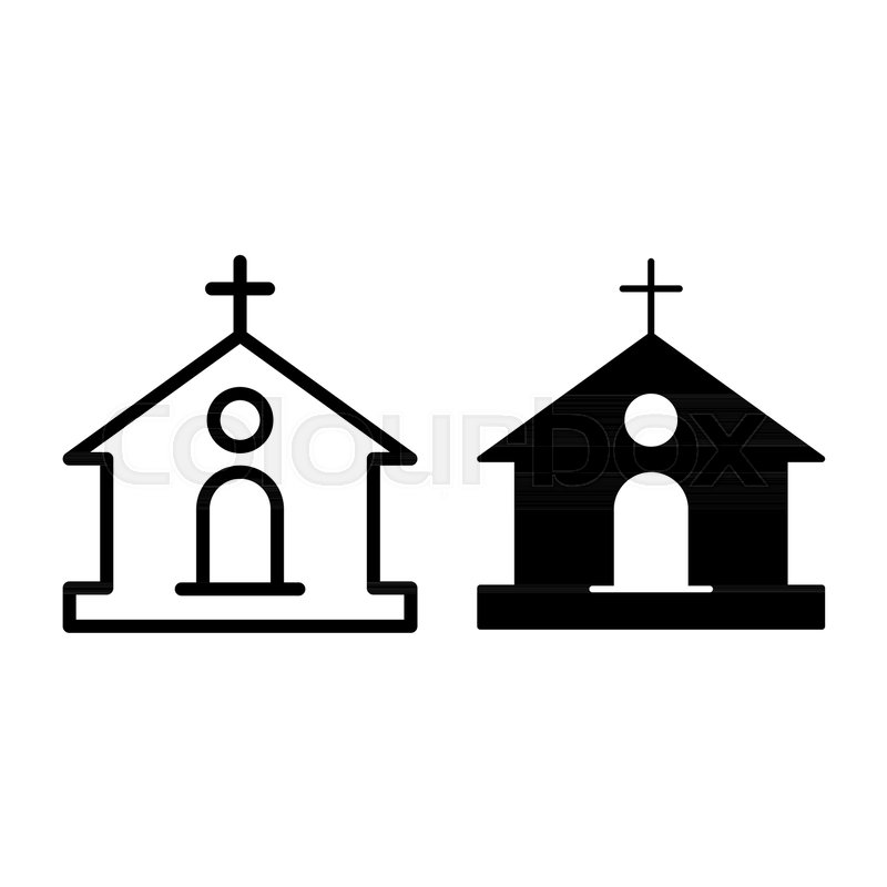 800x800 Catholic Church Line And Glyph Icon Stock Vector Colourbox