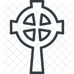 256x256 Catholic Cross Icon Of Line Style