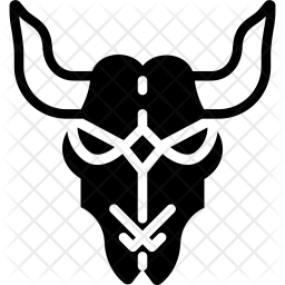 256x256 Cattle Icon Of Glyph Style