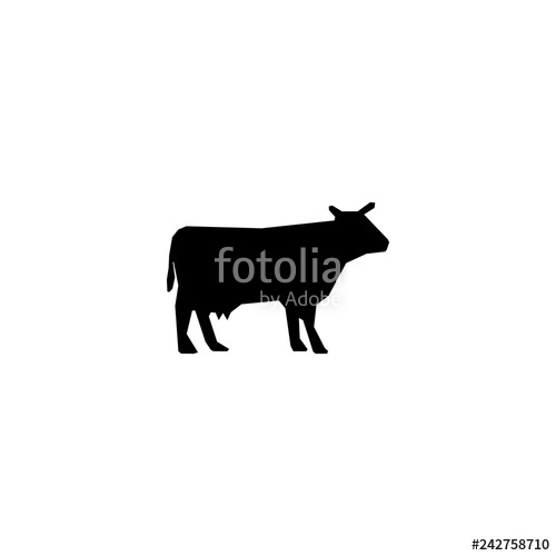 500x500 Cow Silhouette Icon Vector Cow Silhouette Vector Graphic