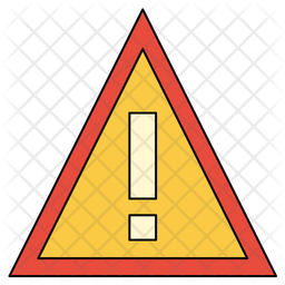 256x256 Caution Icon Of Colored Outline Style