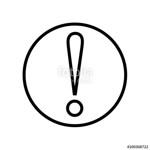 500x500 Caution Sign Icon Isolated On White Background Stock Image