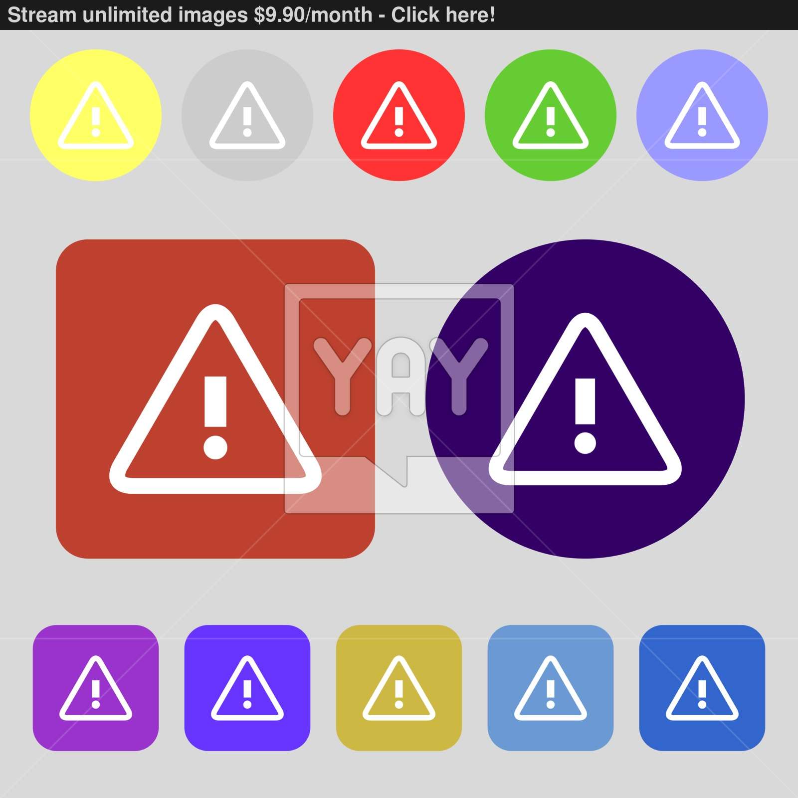 1600x1600 Attention Caution Sign Icon Exclamation Mark Hazard Warning