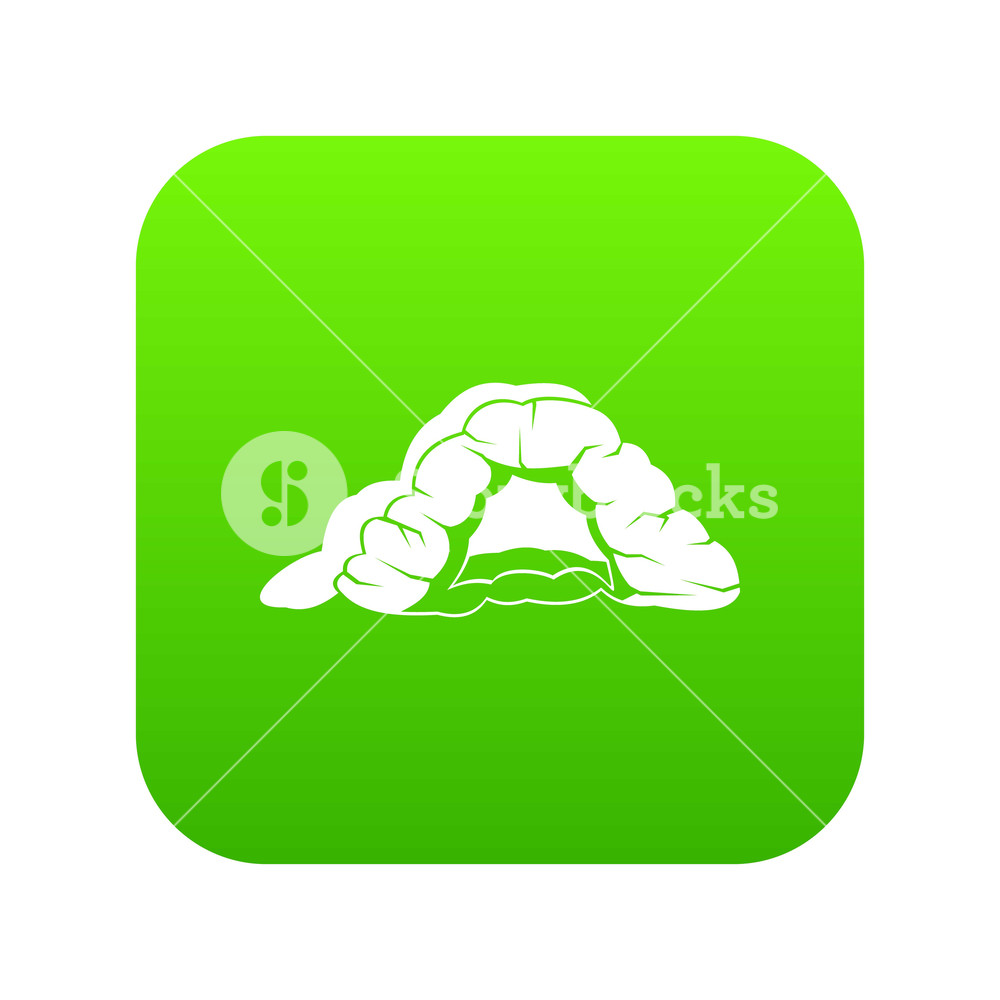 1000x1000 Cave Icon Green Vector Isolated On White Background Royalty Free