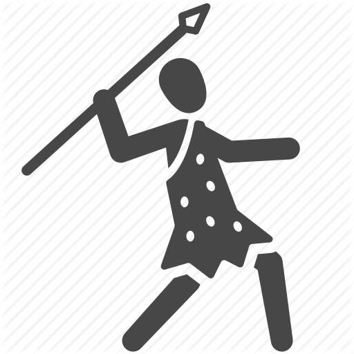 512x512 Caveman, Hunting, Prehistoric, Primitive, Spear, Stone Age Icon
