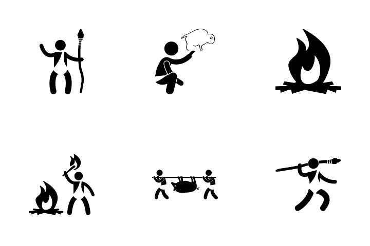 720x480 Download Caveman Lifestyle Icon Pack
