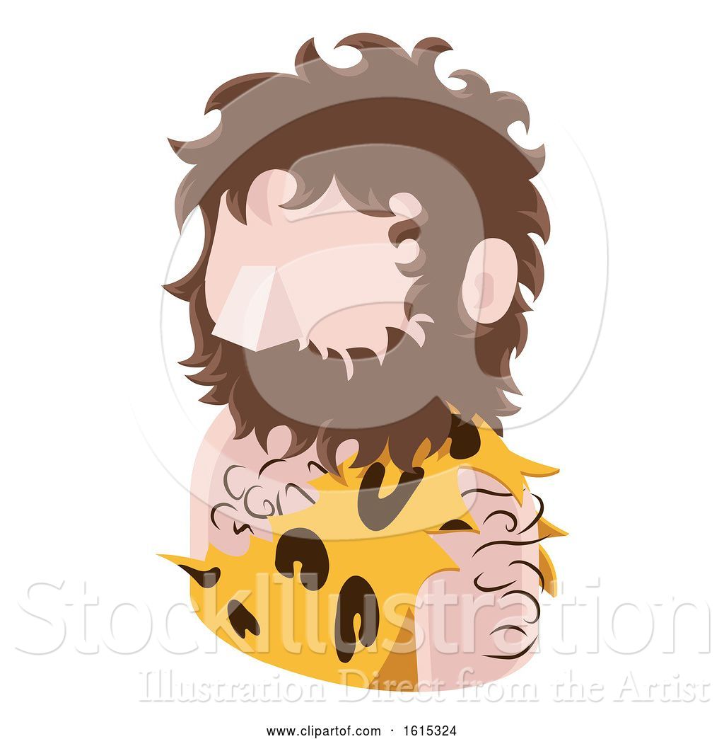 1024x1044 Vector Illustration Of Caveman Avatar People Icon