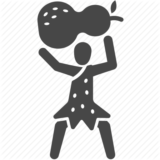 512x512 Big, Caveman, Food, Fruit, Hunt, Stone Age, Vegan Icon