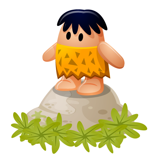 512x512 Caveman, Rock Icon