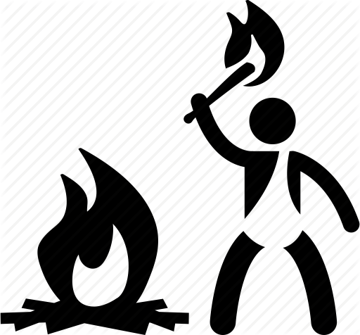 512x476 Caveman, Fire, Heat, Human, Making, Prehistoric, Stoneage Icon