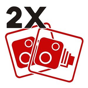 300x300 Car Cctv Camera Icon Red Car Van Taxi Window Bumper Sticker