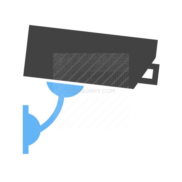 600x600 Cctv Camera Blue Black Icon