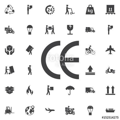 500x500 Box Sign Icon Eu, Fc, Ce Stock Image And Royalty Free Vector