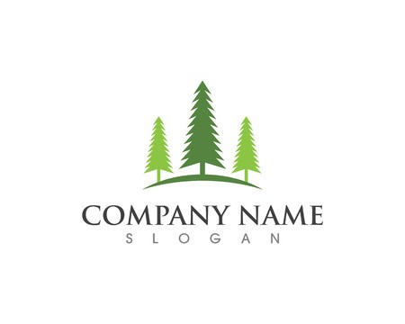 450x360 Cedar Tree Logo Template Vector Icon Illustration Royalty Free