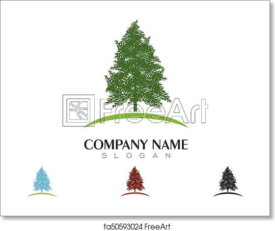 560x470 Free Art Print Of Cedar Tree Logo Template Vector Icon