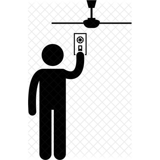 512x512 Ceiling Fan Icon Of Glyph Style