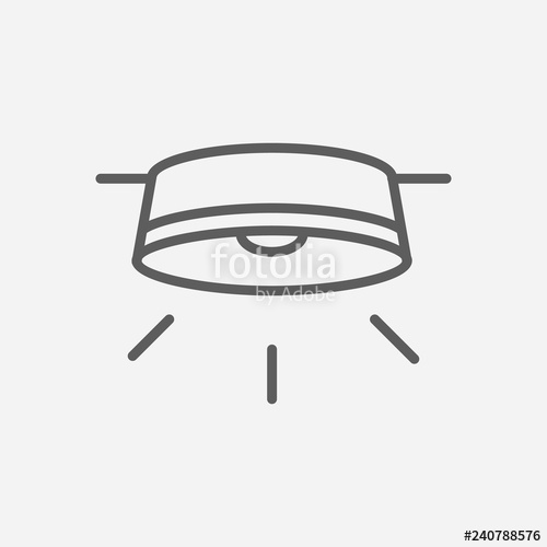 500x500 Ceiling Lamp Icon Line Symbol Isolated Vector Illustration