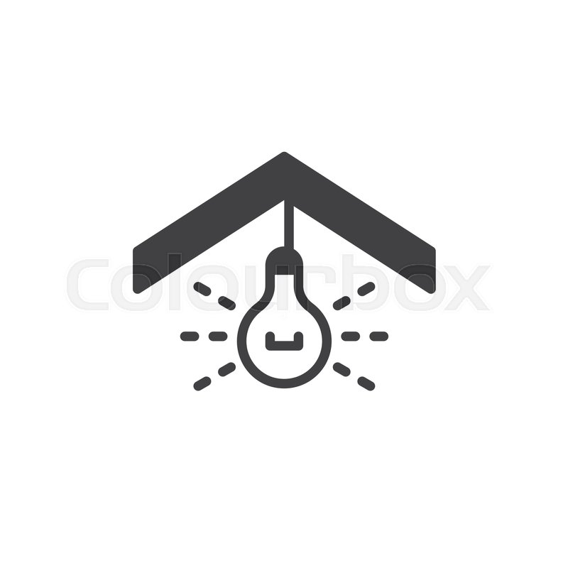 800x800 Ceiling Light Icon Vector, Filled Flat Stock Vector Colourbox