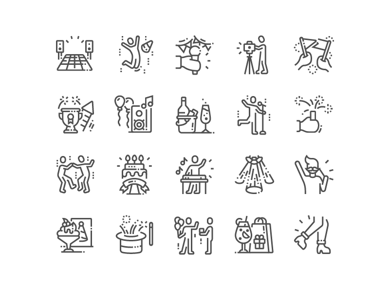 801x601 Party And Celebration Icons