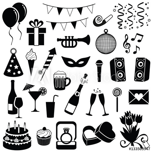 500x500 Party And Celebration Icon Collection