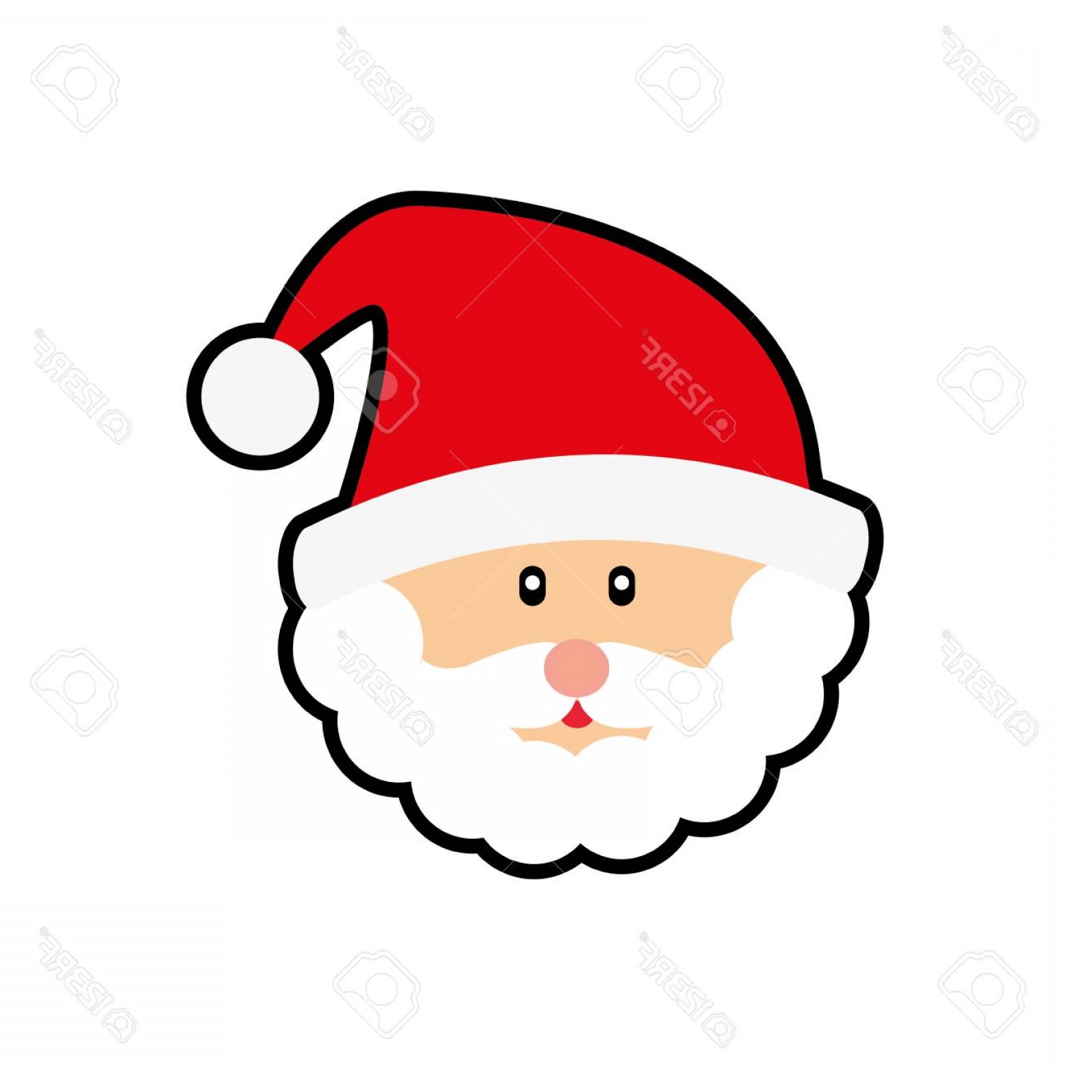 1560x1560 Photostock Vector Santa Merry Christmas Cartoon Celebration Icon