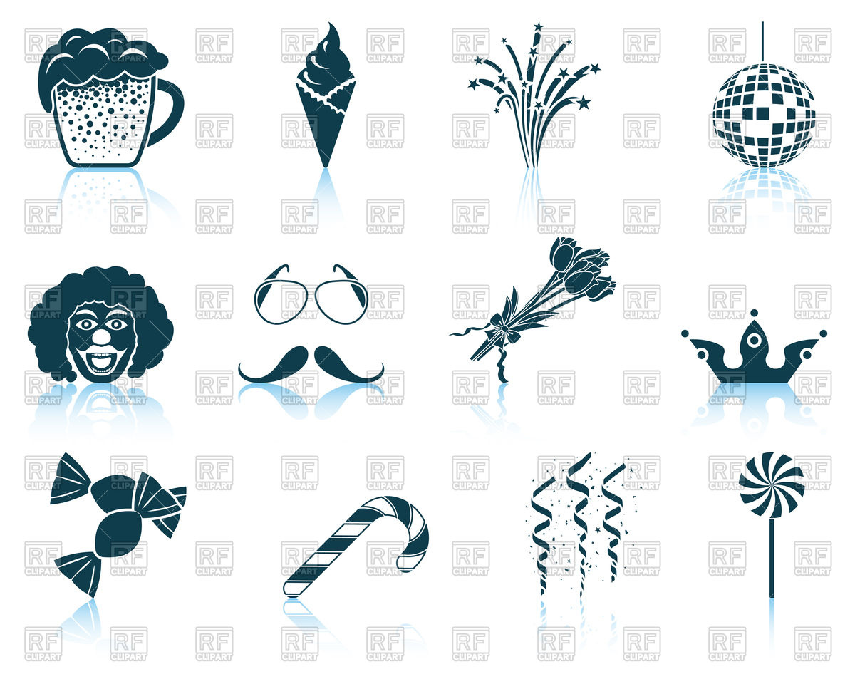 1200x960 Set Of Celebration Icons Vector Image Of Icons And Emblems