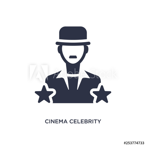 Cinema Celebrity Icon On White Background Simple Element 500x500 Cinema Celebrity Icon On White Background Simple Element