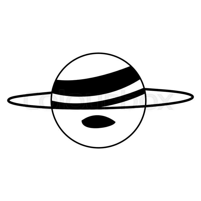 800x800 Celestial Body With Ring Around Icon Stock Vector Colourbox