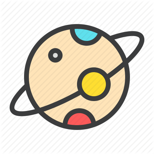 512x512 Astronomy, Celestial, Cosmos, Moon, Orbit, Planet, Space Icon